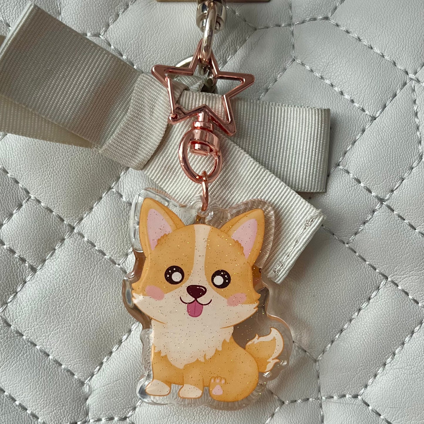 Kawaii Corgi Acrylic Keychain