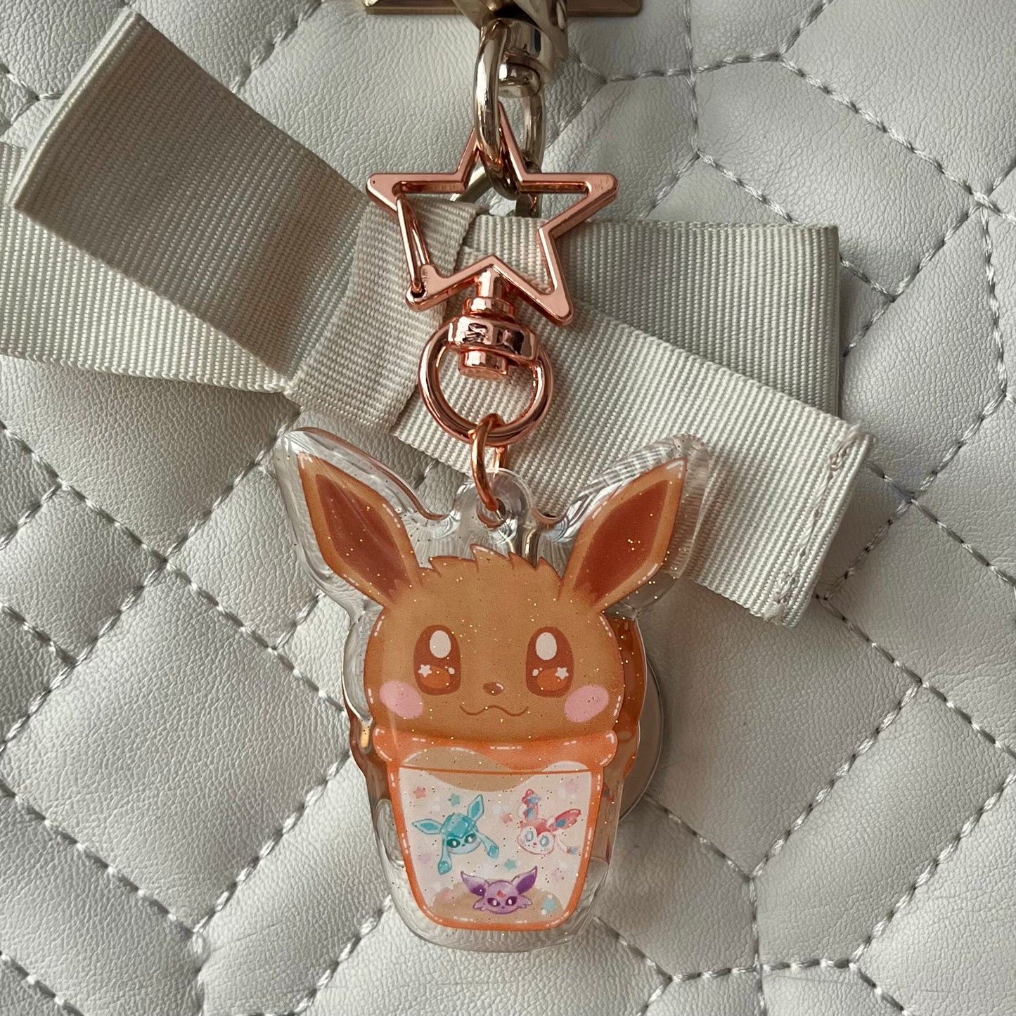 Eevee Bubble Tea Acrylic Keychain