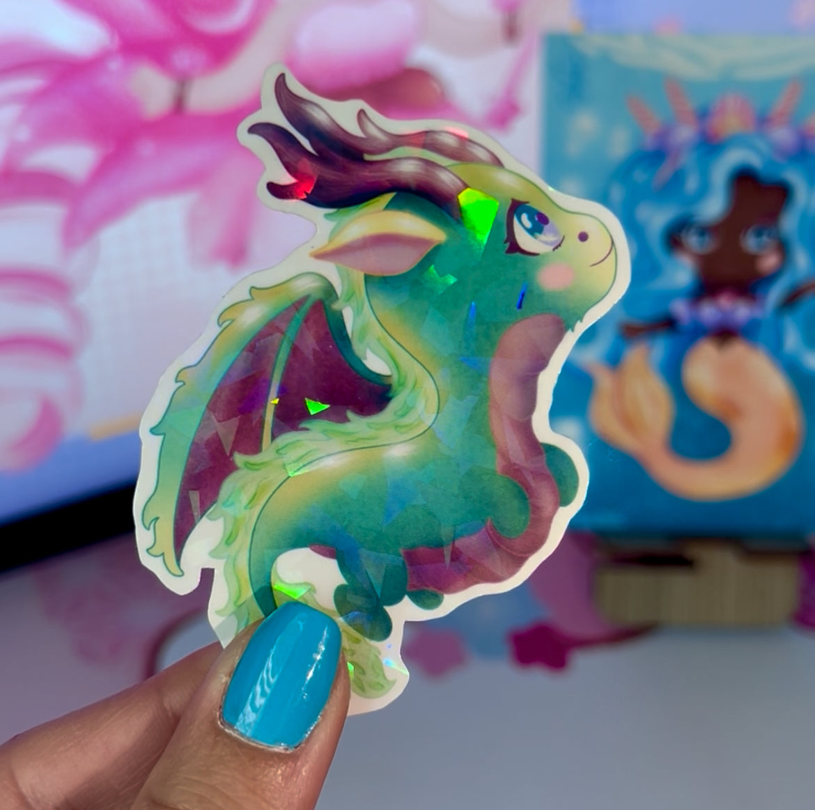 Wood Dragon Holo Sticker