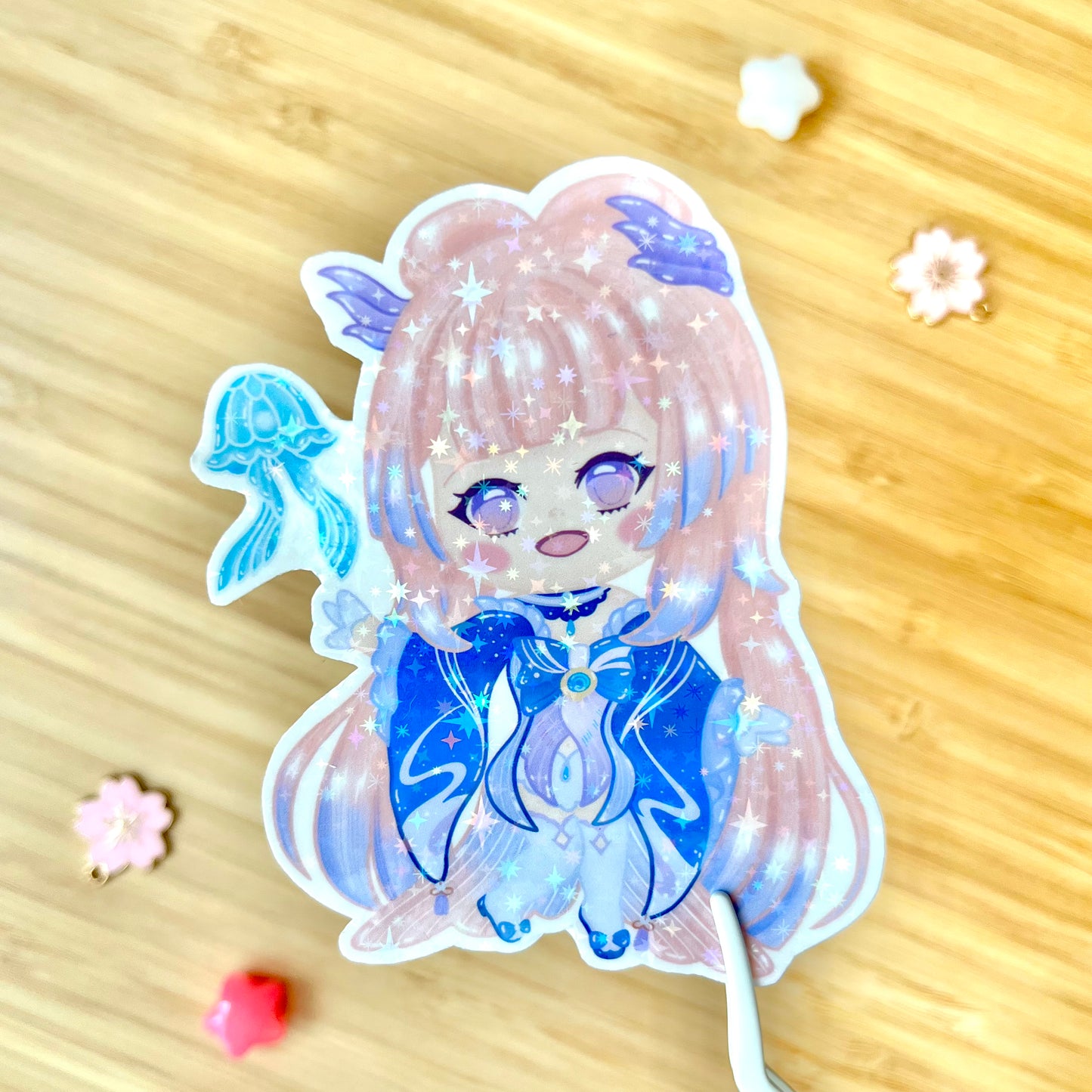 Kokomi Genshin Impact Large Holo Sticker