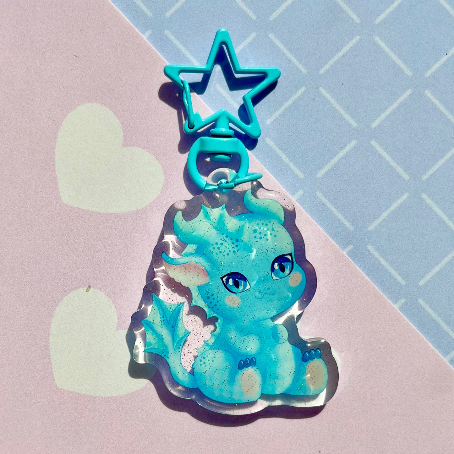 Kawaii Baby Water Dragon Acrylic Keychain