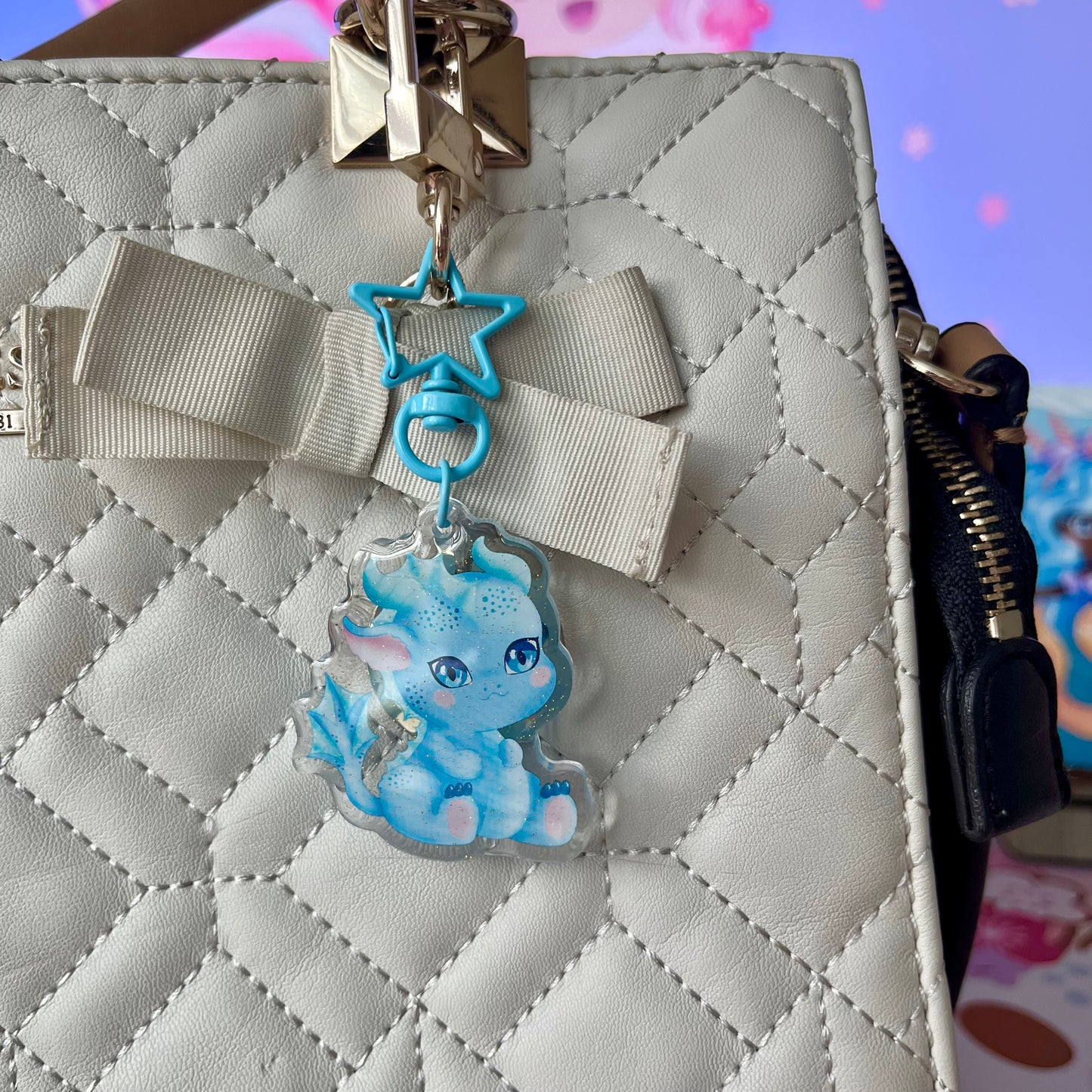 Kawaii Baby Water Dragon Acrylic Keychain