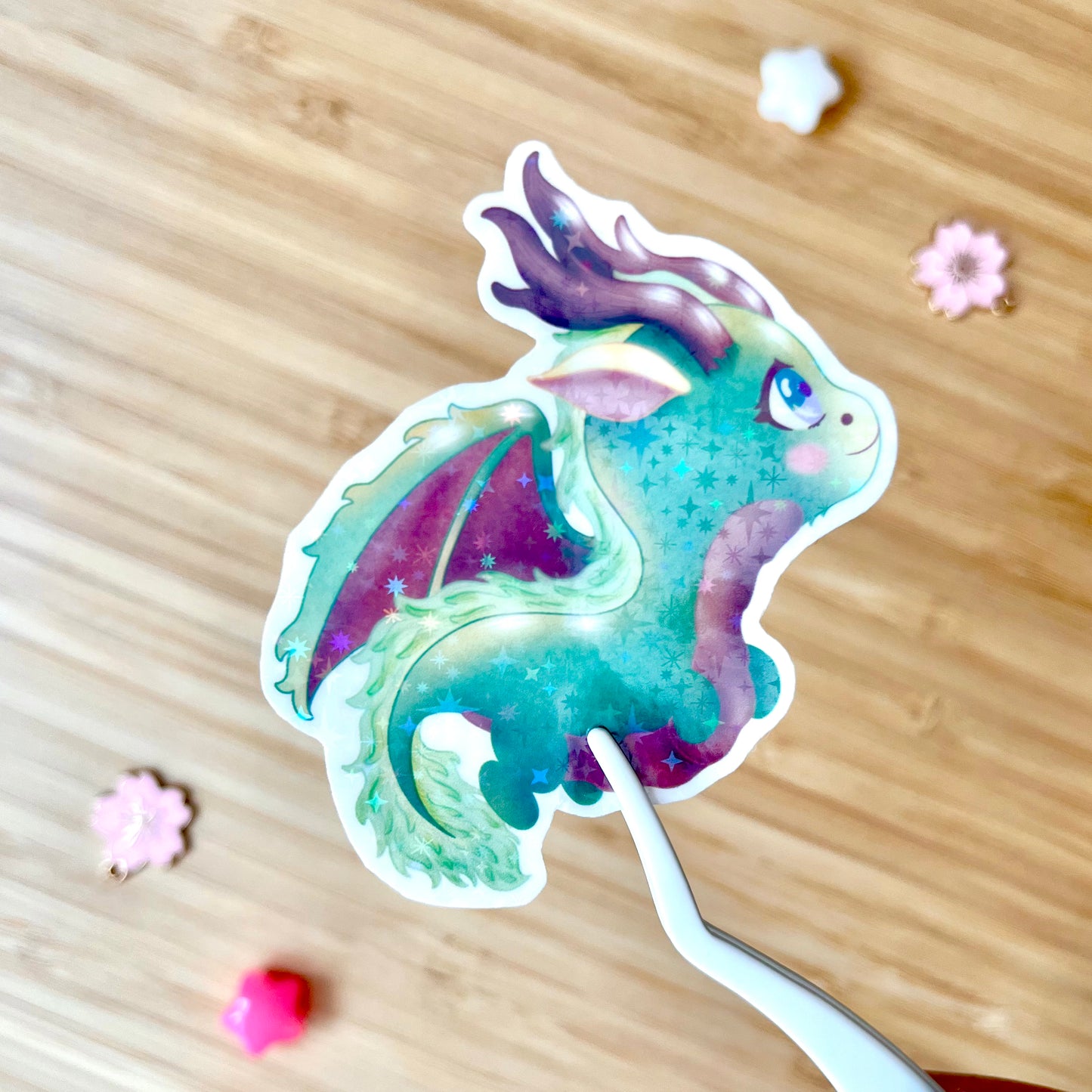 Wood Dragon Holo Sticker