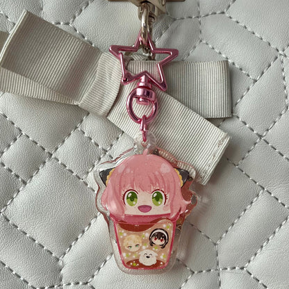 Anya Bubble Tea Acrylic Keychain