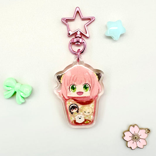 Anya Bubble Tea Acrylic Keychain