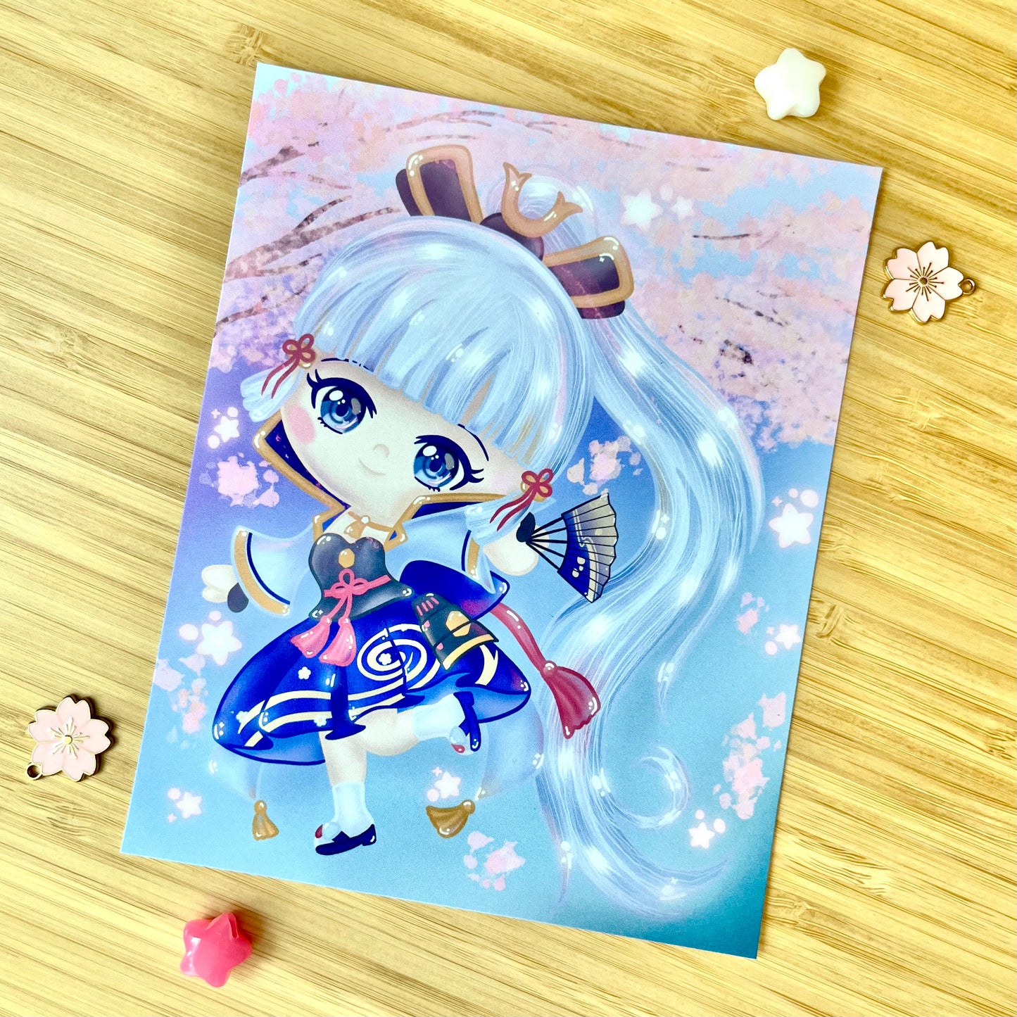 Ayaka Genshin Impact Large Holo Art Print