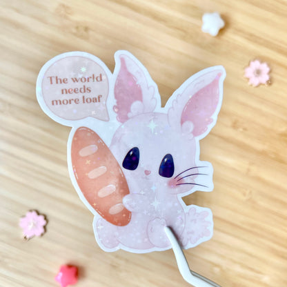 Kawaii Animal Food Puns - Large Holo Stickers