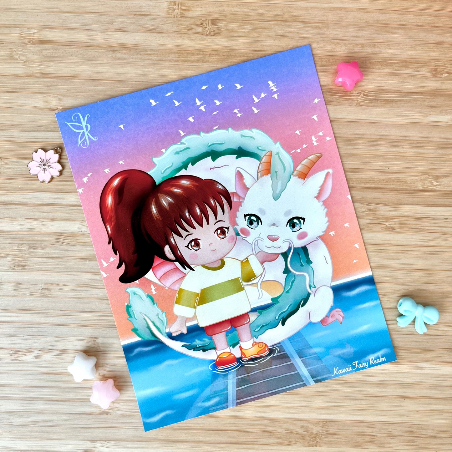 Chihiro & Haku Art Print
