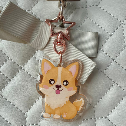 Kawaii Corgi Acrylic Keychain