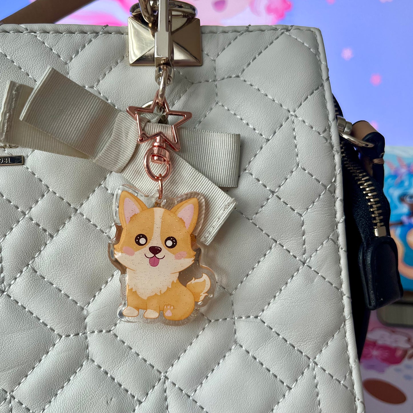 Kawaii Corgi Acrylic Keychain