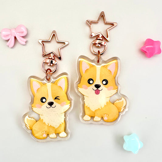 Kawaii Corgi Acrylic Keychain