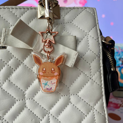 Eevee Bubble Tea Acrylic Keychain