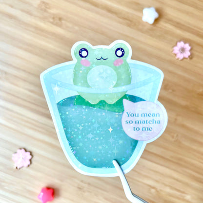 Kawaii Animal Food Puns - Large Holo Stickers