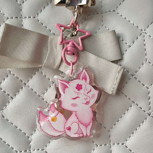 Kawaii Kitsune Acrylic Keychain