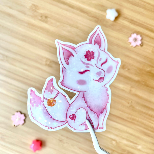 Kitsune Holo Sticker