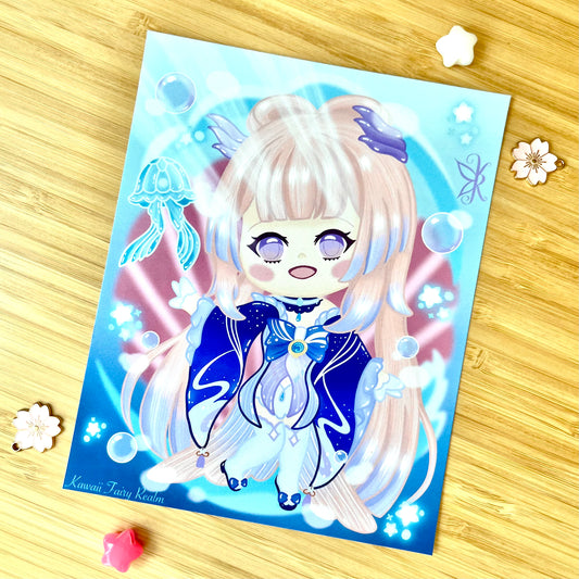 Kokomi Genshin Impact Large Holo Art Print