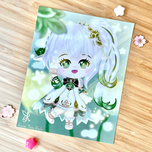 Nahida Genshin Impact Large Holo Art Print