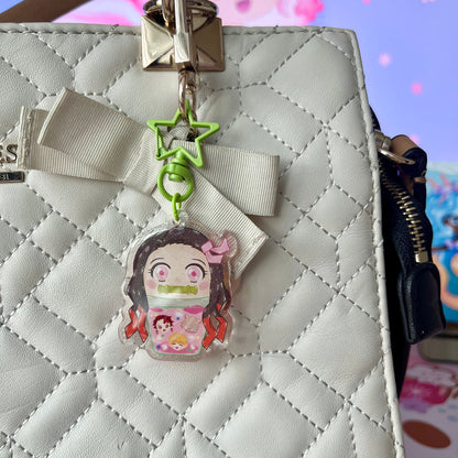 Nezuko Bubble Tea Acrylic Keychain