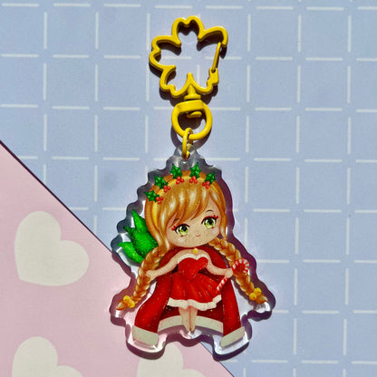 Niaelle Mistletoe The Christmas Fairy Acrylic Keychain