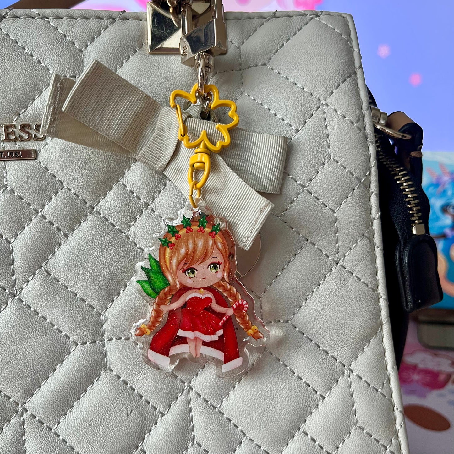Niaelle Mistletoe The Christmas Fairy Acrylic Keychain
