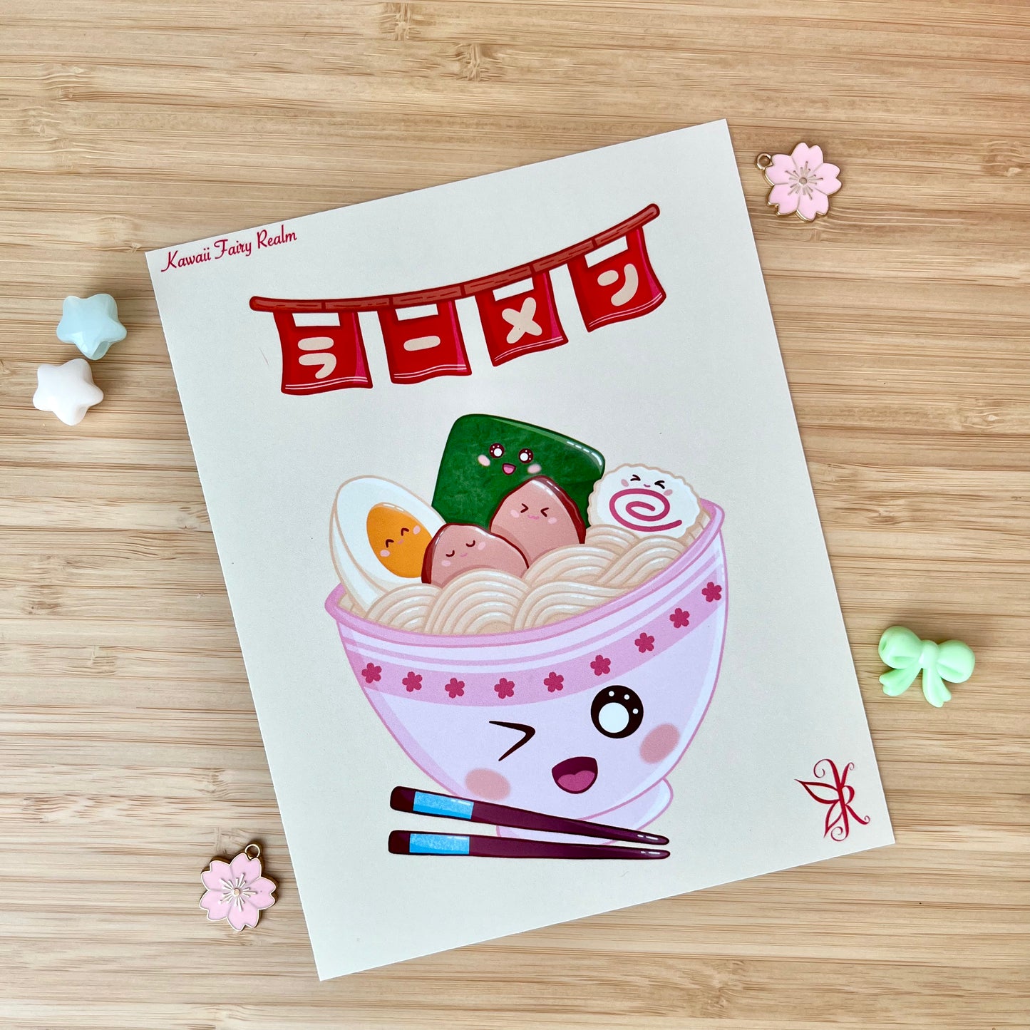 Kawaii Ramen Art Print