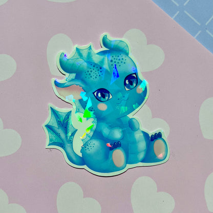 Baby Water Dragon Holo Sticker