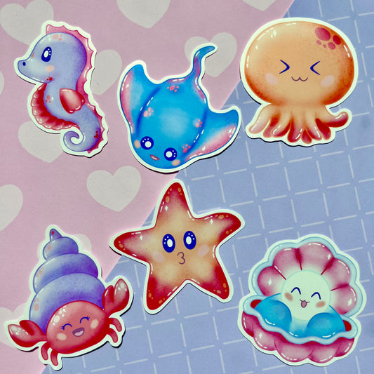 Sea Creatures Sticker Pack
