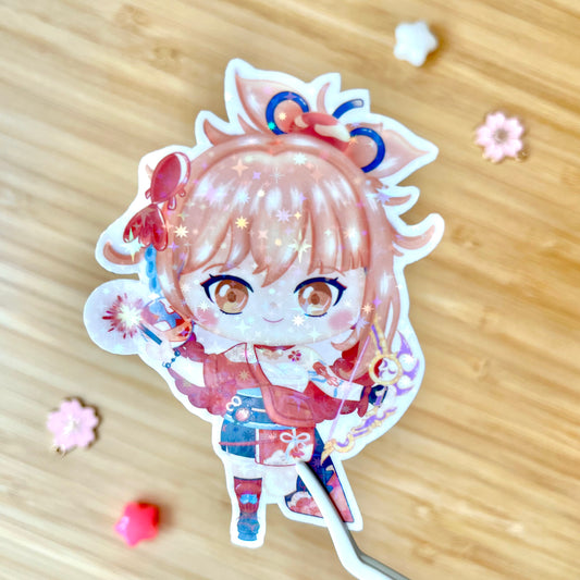 Yoimiya Genshin Impact Large Holo Sticker