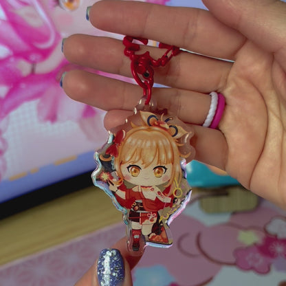 Yoimiya Kawaii Acrylic Keychain