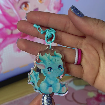 Kawaii Baby Water Dragon Acrylic Keychain