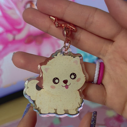 Kawaii Pomeranian Acrylic Keychain