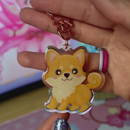 Kawaii Shiba Acrylic Keychain