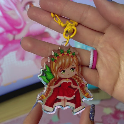 Niaelle Mistletoe The Christmas Fairy Acrylic Keychain