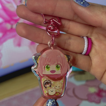 Anya Bubble Tea Acrylic Keychain
