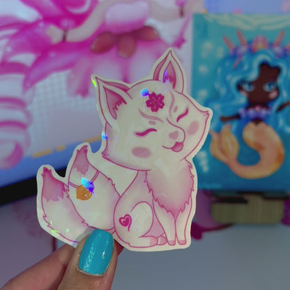 Kitsune Holo Sticker